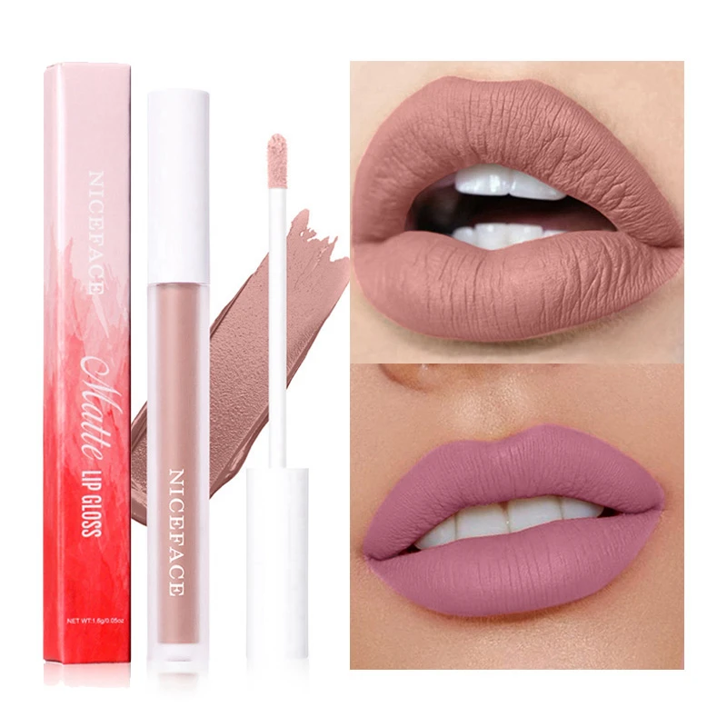 Матовый бархатный блеск для губ 12 цветов водостойкий стойкий жидкая помада