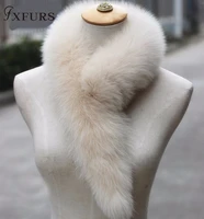 fxfurs 2020 new fashion genuine scarf 100 real fox fur collar and ring muffler women fur stole neck warmer 16 colors