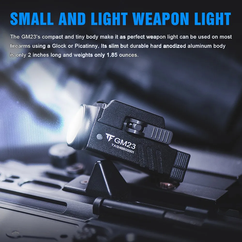 

TrustFire LED Weapon Gun Light Tactical GM23 Flashlight with Mount USB Rechargeable 800 Lumens Handgun Torch Gun Accessories