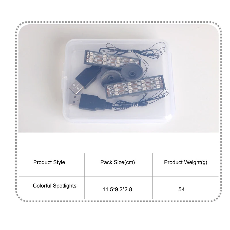 2 шт. СВЕТОДИОДНЫЙ цветной поисковый светильник USB-разъем уличная городская серия