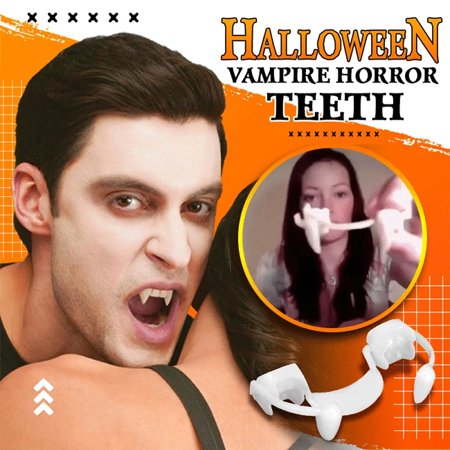 

Retractable Vampire Fangs Halloween Vampire Fangs Decoration Makeup Dentures Props DIY Vampire False Teeth Cosplay Party Supply