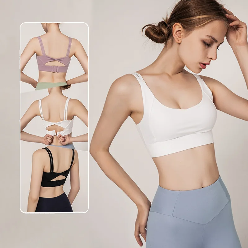 

Sports Bra Beauty Back Fashion Sports Underwear Women's High-strength Shockproof Running Gather Yoga Vest Fitness Bra Outer Wear