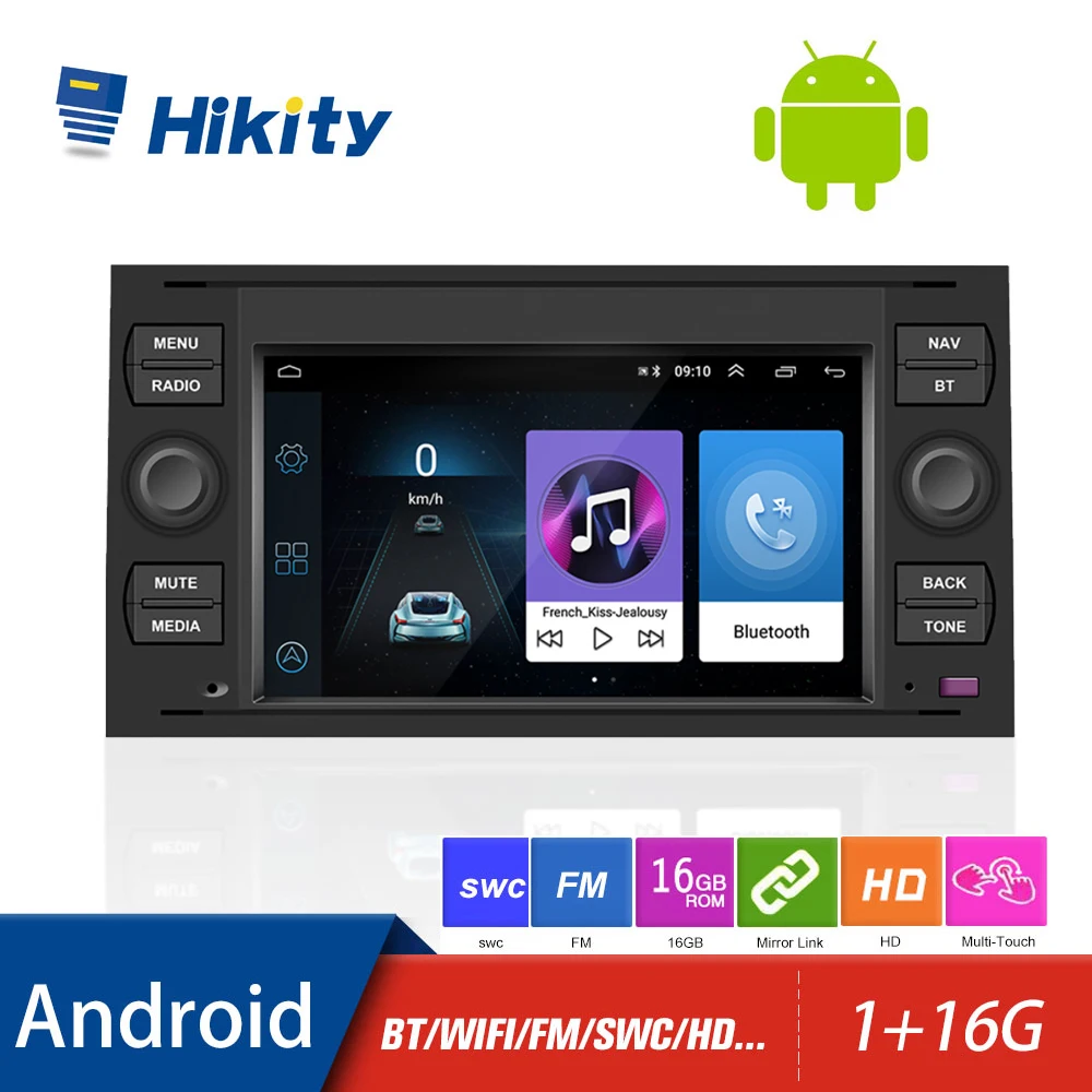 Автомагнитола Hikity мультимедийный плеер на Android с GPS 7 &quotэкраном для Focus Galaxy Mondeo Kuga c