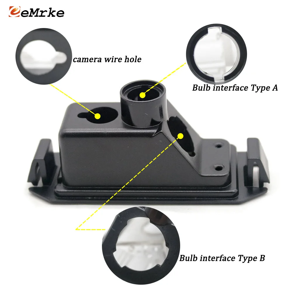 EEMRKE Автомобильная камера заднего вида кронштейн подсветка номерного знака