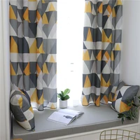 waterproof geometric printing curtain semi shading polyester living room home curtains drapes bedroom windows decoration