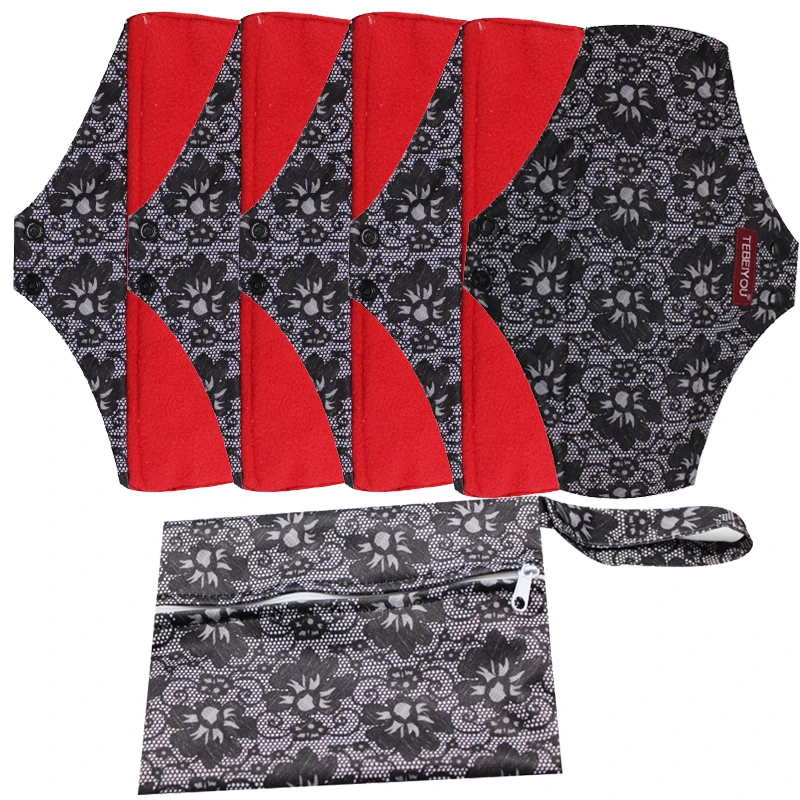 

5 PCS New Polar Fleece Feminine Cloth Sanitary Pads Washable Woman Menstrual Cloth Pads Hygiene Period Pads