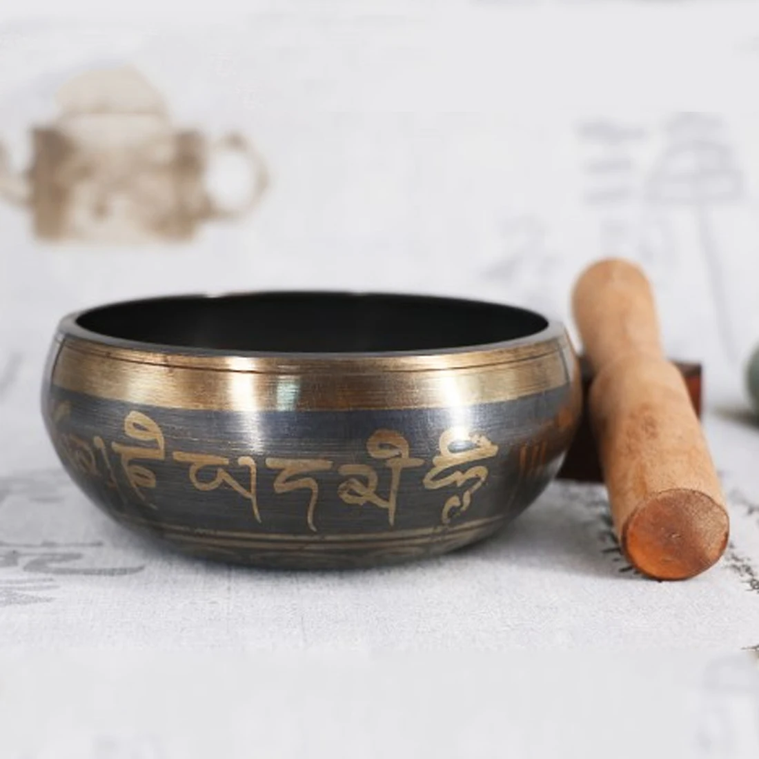 

Buddhist Sound Therapy Bowl Tibetan Buddhist Chanting Bowl cuenco tibetano Meditation Bowl Singing Bowl Set Mindfulness Mantra