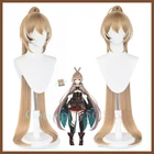 VTuber Nanashi Mumei косплей хвост Hololive английские Девушки Смешанные светильник-коричневые длинные прямые кавайные синтетические волосы