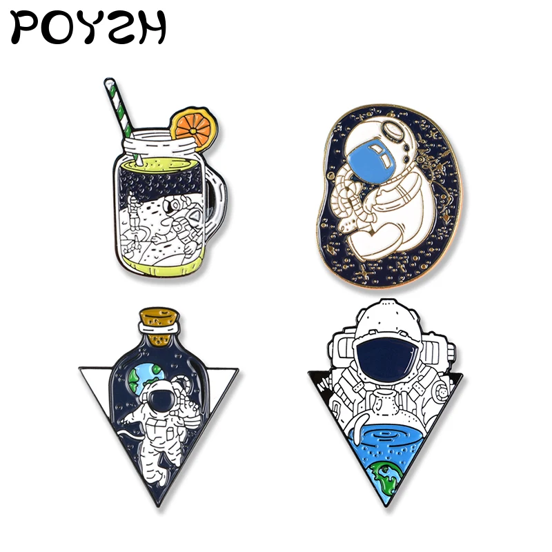 Брошь в виде космонавта 5 видов брошка эмерьо космонавта|Броши| |