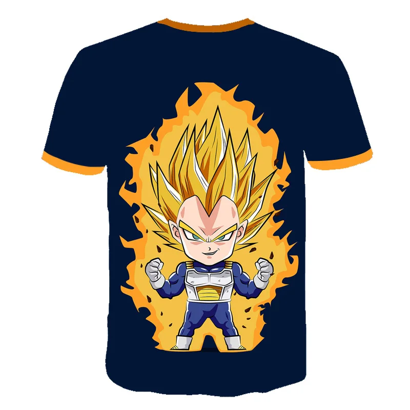 Модная Q версия топы с принтом Dragon Ball футболка новинка 2020 летняя мужская и женская