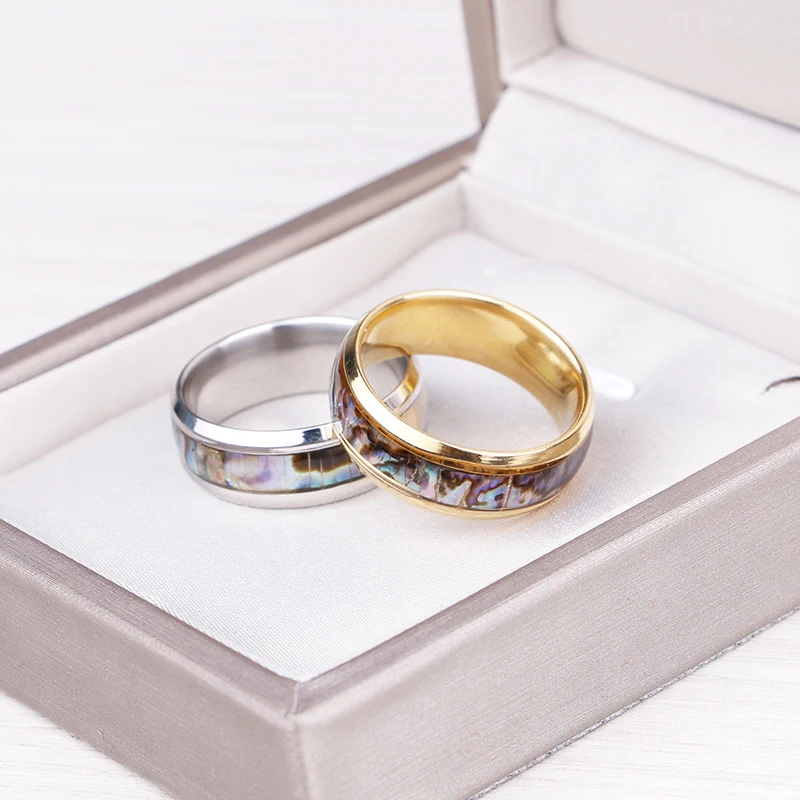 Жемчужный корпус золотого и серебряного цвета кольца из нержавеющей стали для