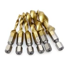 1 Набор шестигранным хвостовиком M3-M10 Титан покрытием HSS ручная дрель с зажимом медной проволоки метрическое сверло под Метчик биты T8WE
