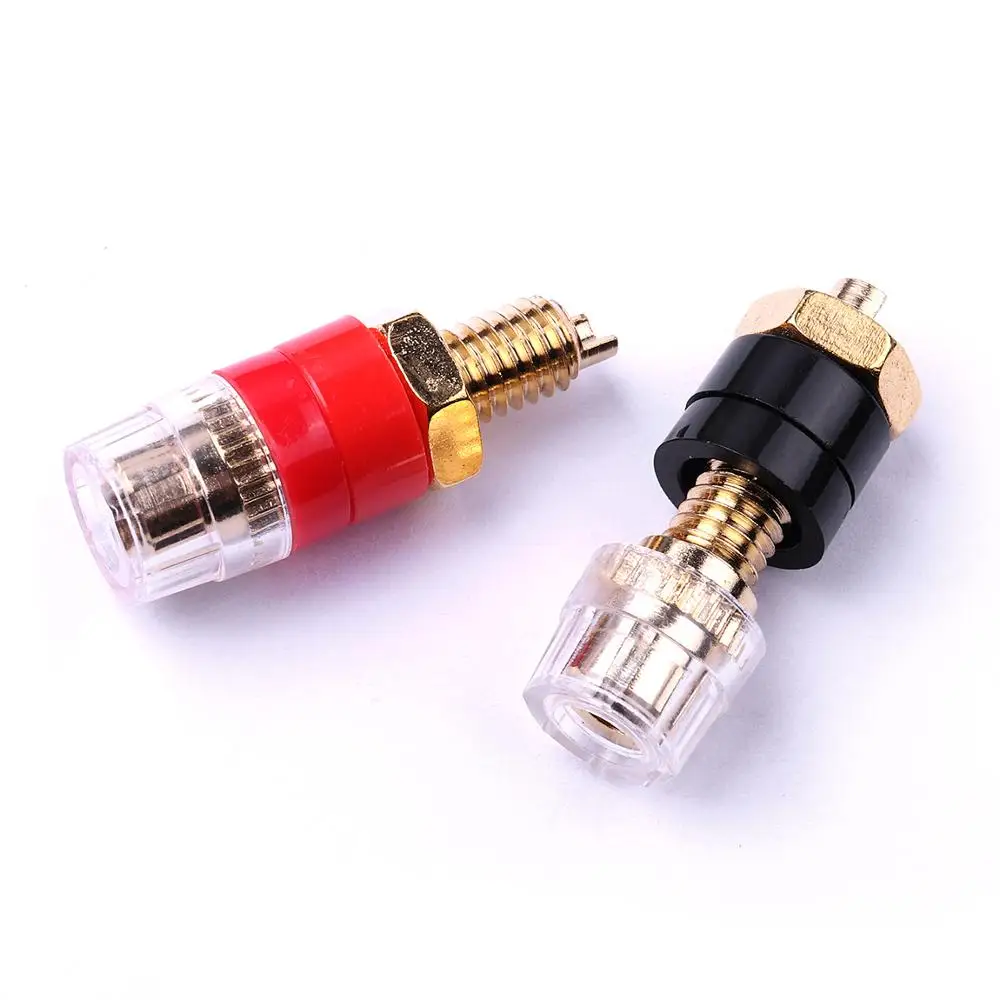 2 шт. усилитель Акустический кабель банан разъем 30 мм красный/черный Лопата