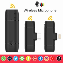 2.4G Lavalier Wireless Microphone for iPhone Android Phone Youtubers,Facebook Live Stream,Vloggers TikTok Video Recording