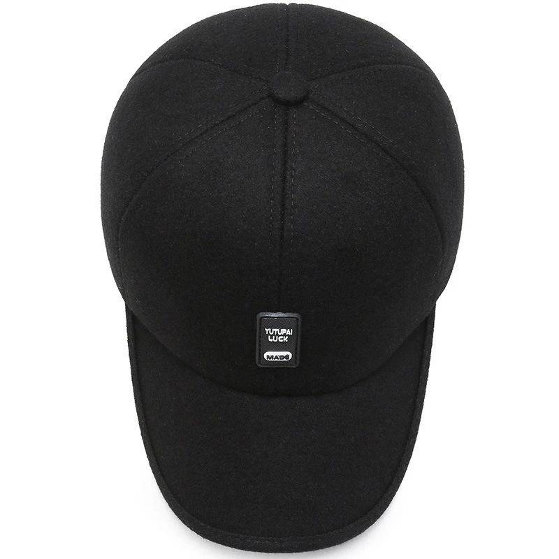 [NORTHWOOD] Черный Бренд мужская Зимняя Бейсболка Костяные Ушные Шапки Теплая