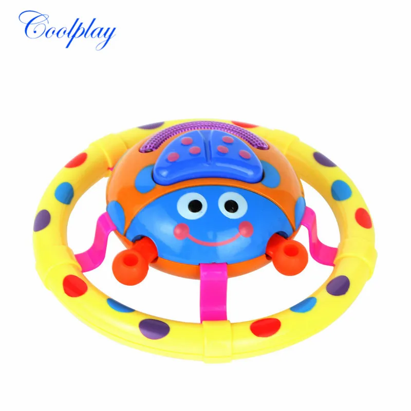 Милые детские игрушки со звуком светильник музыкальная божья коровка