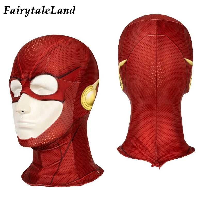 

Carnival Halloween Hero Adult Printing Head Wear Barry Mask Superhero Allen Costume Accessories Kids Red Hat