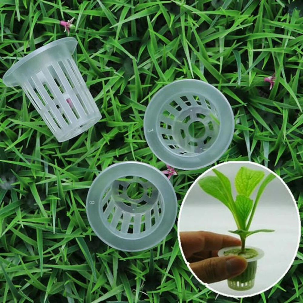 

100Pcs Plant Grow Net Vegetable Net Cup Slotted Mesh Soilless Culture Vegetables Pots Hydroponic Greenhouse Big Deal