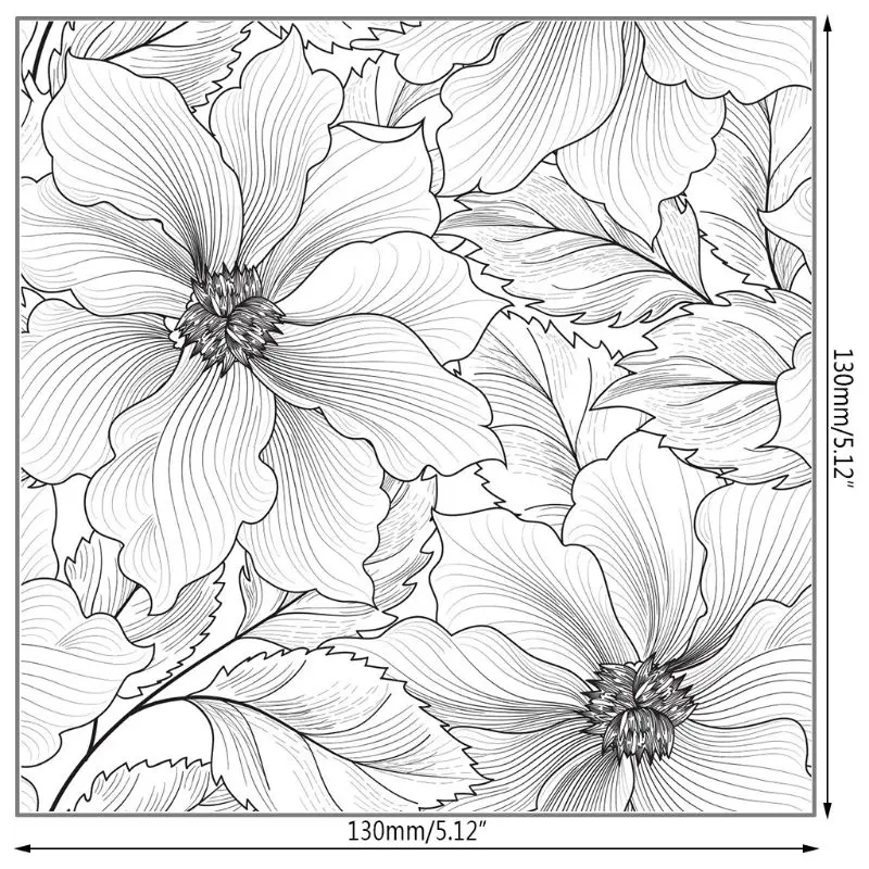 

Retro Flowers DIY Silicone Clear Stamp Seal Scrapbook Embossing Album Decor