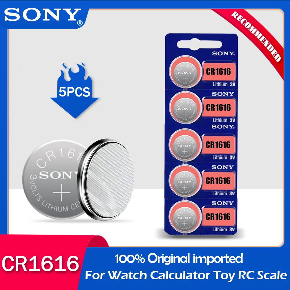 5 шт. оригинальный sony CR1616 3 В литиевая батарея для автомобильного ключа