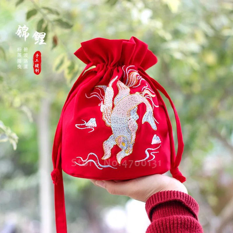 Китайская сказочная сумка Hanfu с вышивкой Женский Ретро Кошелек для монет женский