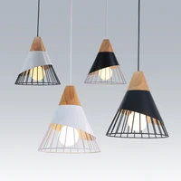 nomsun pendant lights modern nordic iron wood fixtures luminaire for bedroom dining room hanging lamp led bulb bar kitchen light
