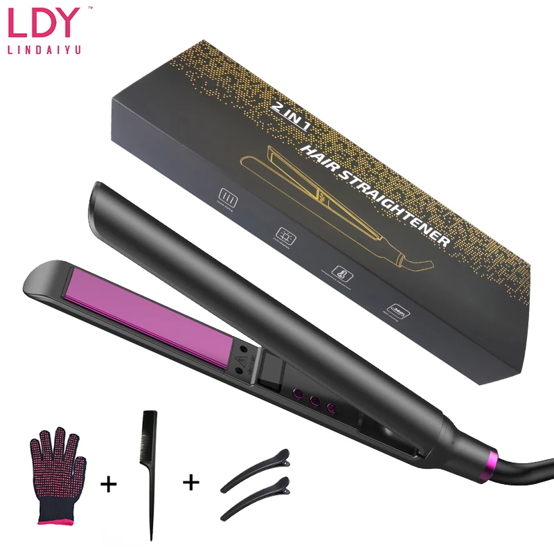 

Professional Electric Hair Straightener And Curling Iron 2 In 1 Hair Straightener Flat Iron Styling Tool