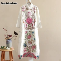 2021 traditional chinese women cheongsam dress half sleeve embroidered qipao elegant oriental long qipao dresses chinese dress