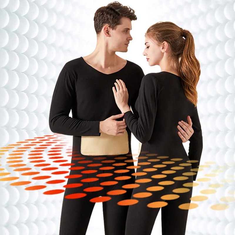 

Undershirts Men Womens Long Thermal Underwear Sets Fashion No trace heating underwear for men and women