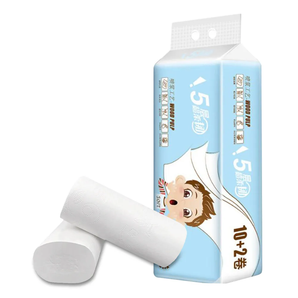 12 рулонов 5 слойная бумага для туалетной бумаги|Брекеты и подставки| |