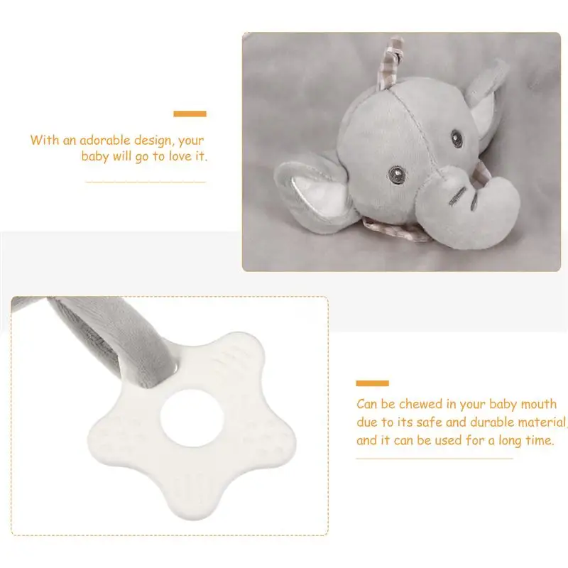 

Stuffed Elephant Soothing Baby Towel Soft Safe Baby Saliva Towel Baby Chew Toy