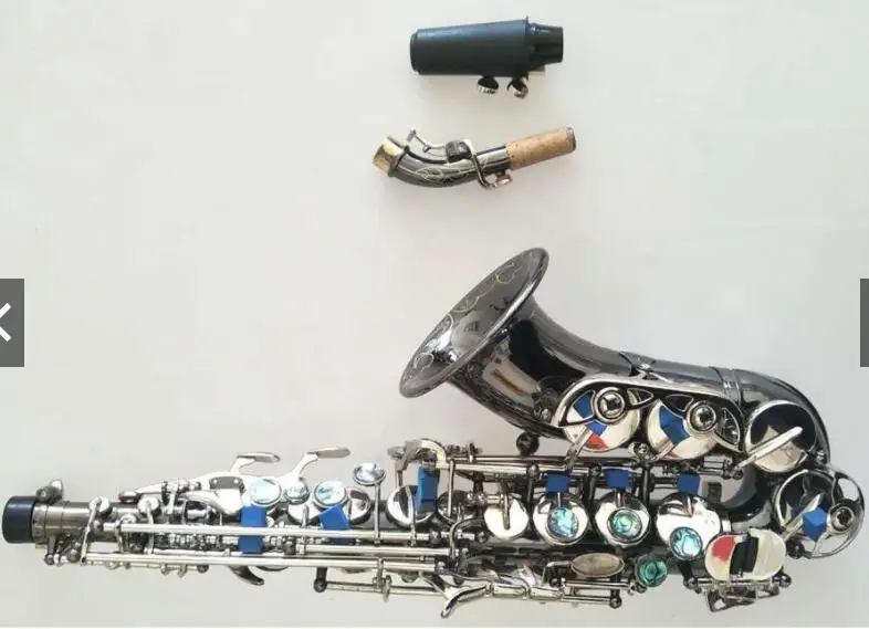 Keiworlks KSS-380 настроить продвинутый черный никелевый сопрано саксофон изогнутый B