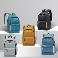 solid color backpack anti theft waterproof business casual laptop backpack for 15 inch teenager travel backpacks with charging