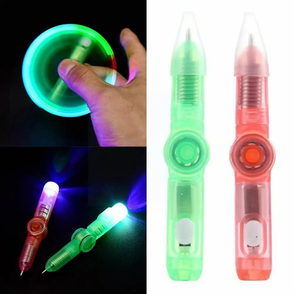 

LED Pen Ball Pen Hand Top Glow In Dark Light Stress Supplie Toys Gift Kids Toy Fidget School Office Relief Spinner T0P8