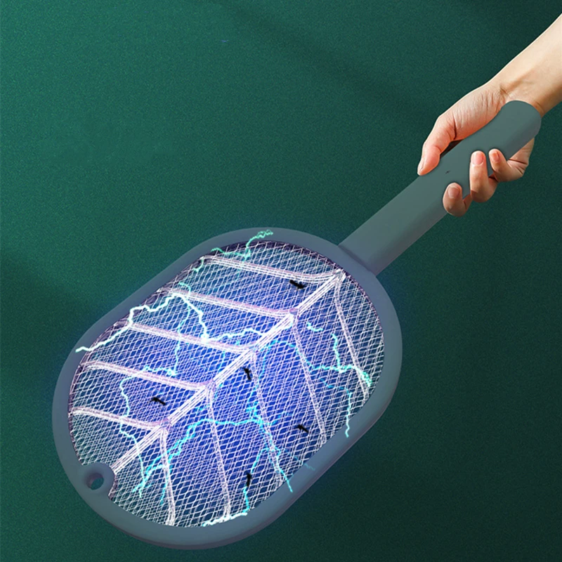 

3 In 1 Electric Fly Swatters, 3500Volt Indoor & Outdoor Bug Zapper Rackets, Rechargeable Mosquito Killer Racket,Mosquito Swatter