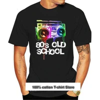 camiseta de hip hop de estilo retro para hombre y mujer camisa de hip hop rap boombox unisex de la vieja escuela 80