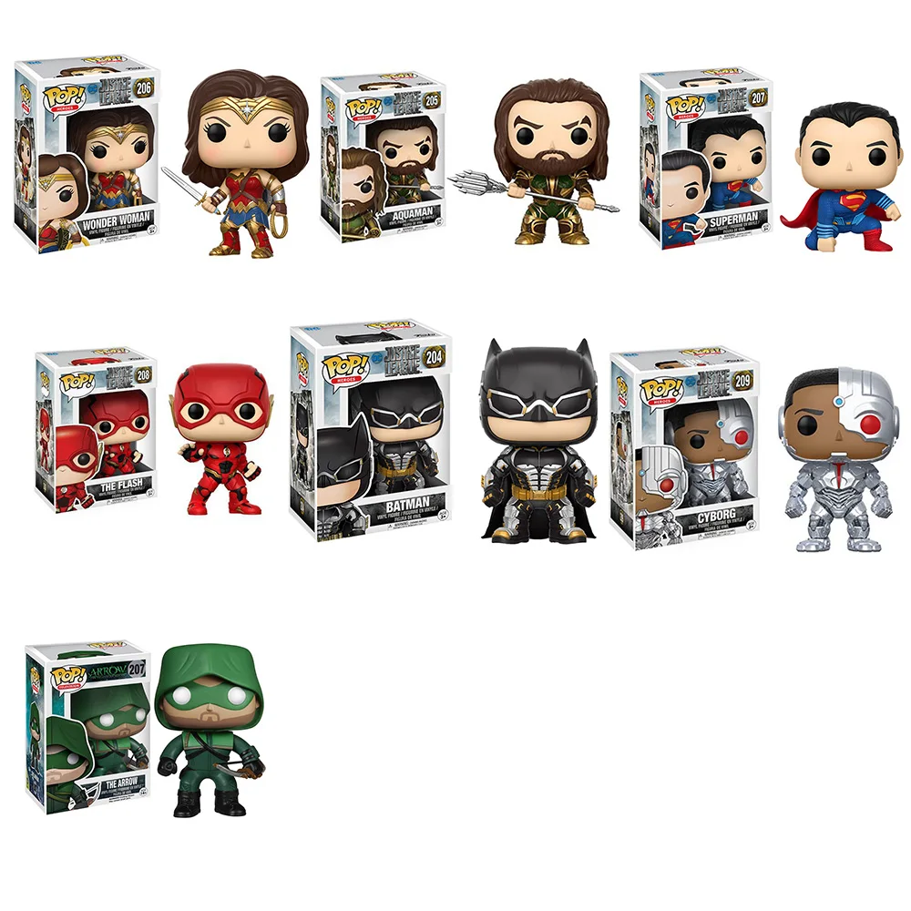 FUNKO POP Justice League Аквамен и Бэтмен супер герой Wonder women ПВХ фигурка игрушки|Игровые