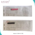 Иглы для микроблейдинга, 0,18 мм, микроблейд для татуировки, черные, розовые U18 Nanoneedles, U-образная форма для перманентного макияжа с лотом  EXP Date OEM