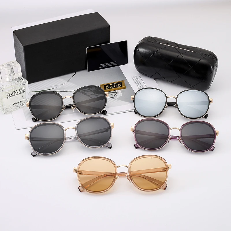 Новые Круглые Солнцезащитные очки в стиле ретро женские брендовые дизайнерские
