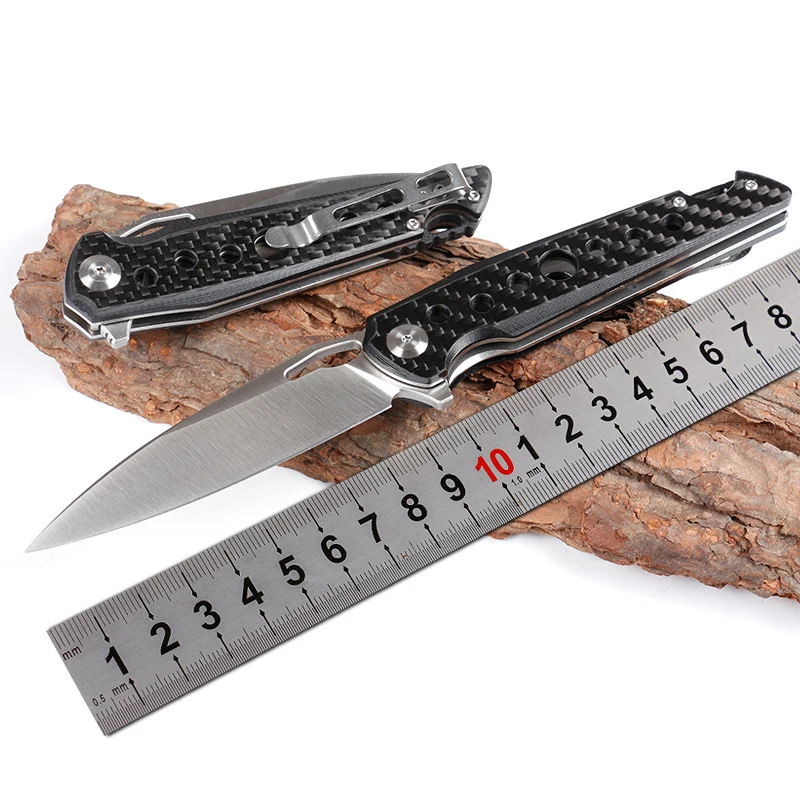 Новый складной нож С флиппером и шарикоподшипником D2 сатиновое лезвие ручка из