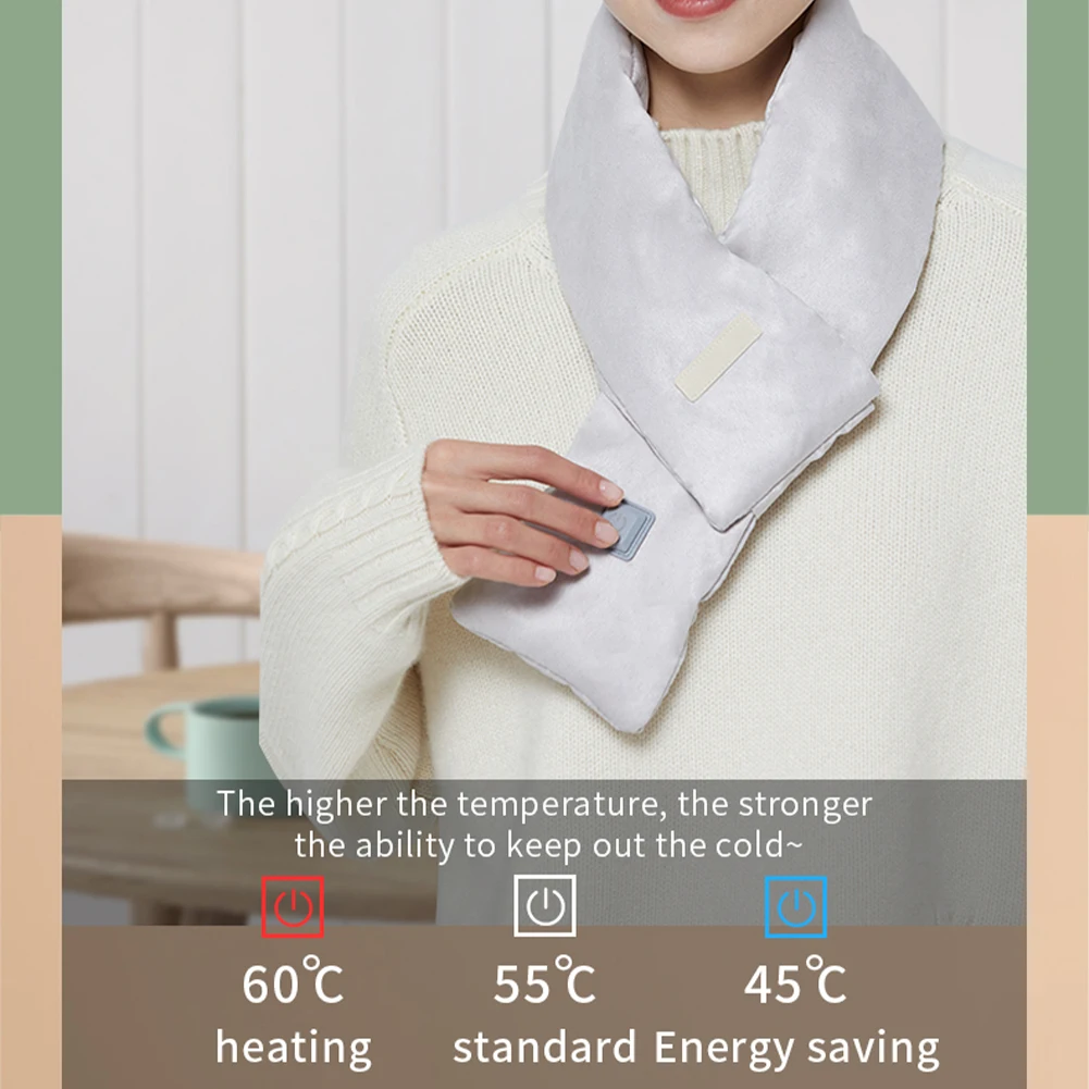 

Winter scarf heating scarf usb heating scarf three-speed adjustment scarf for women to keep warm in winter with high quality