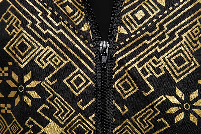 MJARTORIA 2019 Мужская африканская золотая полированная водолазка на молнии с высоким