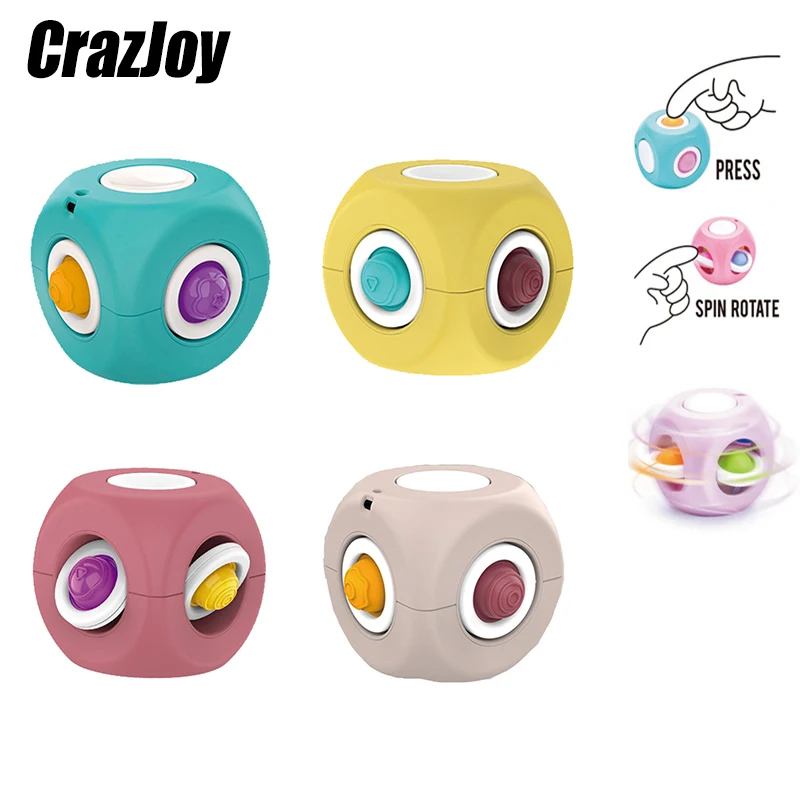 

New Design Gyro Cube Fidget Toys Spinner Simple Dimple Toy Push Bubble Anti Stress Relief For Kids Adult Toys Free Shipping