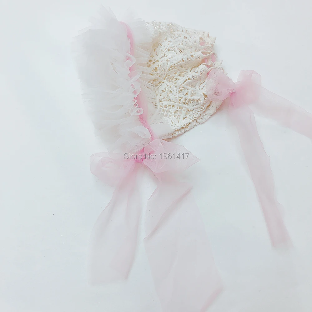 

Nordic Vintage Girl Lace Beanie Hat Kids Princess Summer Sun Bonnet Caps Butterfly Hat Headwear Photography Props