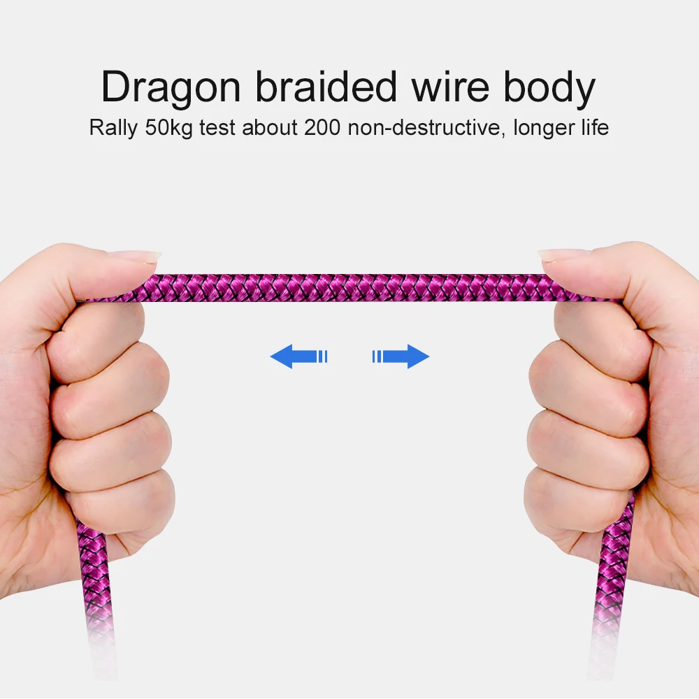 Кабель Micro USB 1 м нейлоновый шнур для быстрой зарядки и синхронизации данных