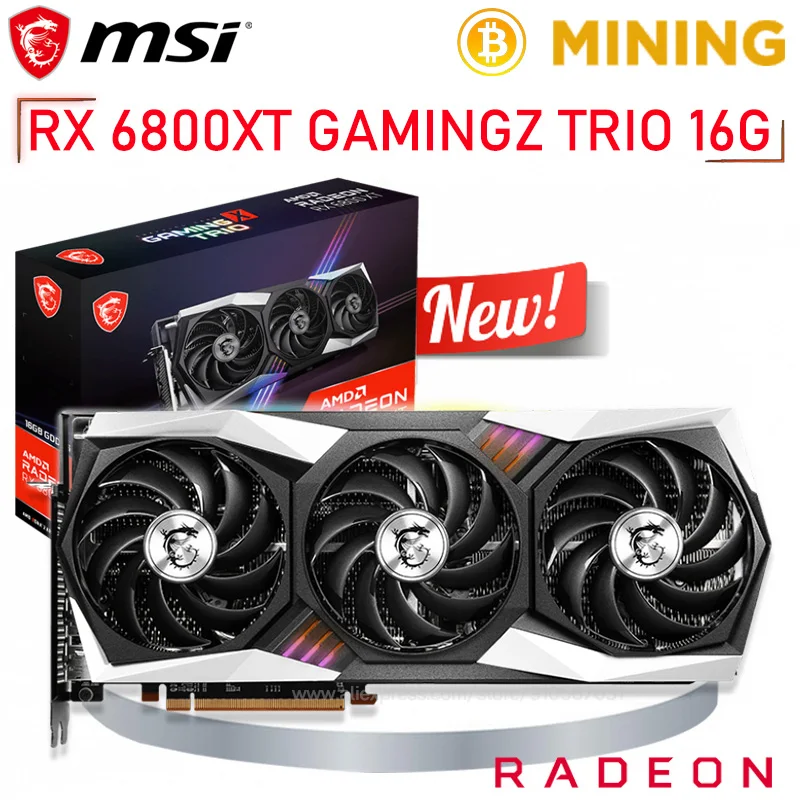 

Видеокарта MSI Radeon RX 6800 XT GAMING Z TRIO, 16 ГБ, GDDR6