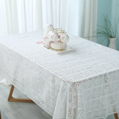 

Ностальгическая скатерть из хлопка с крючком, квадратная прямоугольная скатерть для стола FG1255