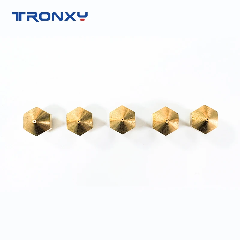 Tronxy 5 шт. MK7 MK8 сопло 0 3 2 мм медные детали для 3D принтеров экструдер с резьбой 1 75
