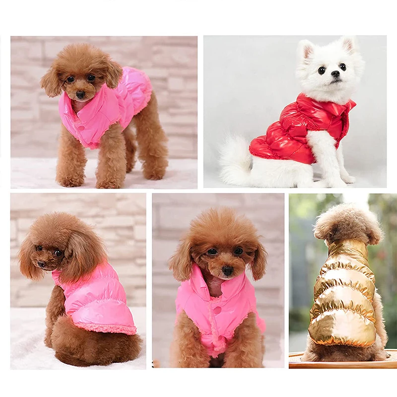 Зимний теплый водонепроницаемый флисовый жилет для щенков одежда собак