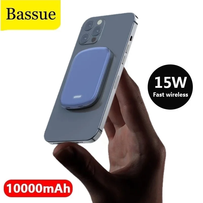 

Магнитный беспроводной внешний аккумулятор на 10000 мАч, 15 Вт, быстрое зарядное устройство для Iphone 13, 12 Pro Max, внешний аккумулятор, портативный в...